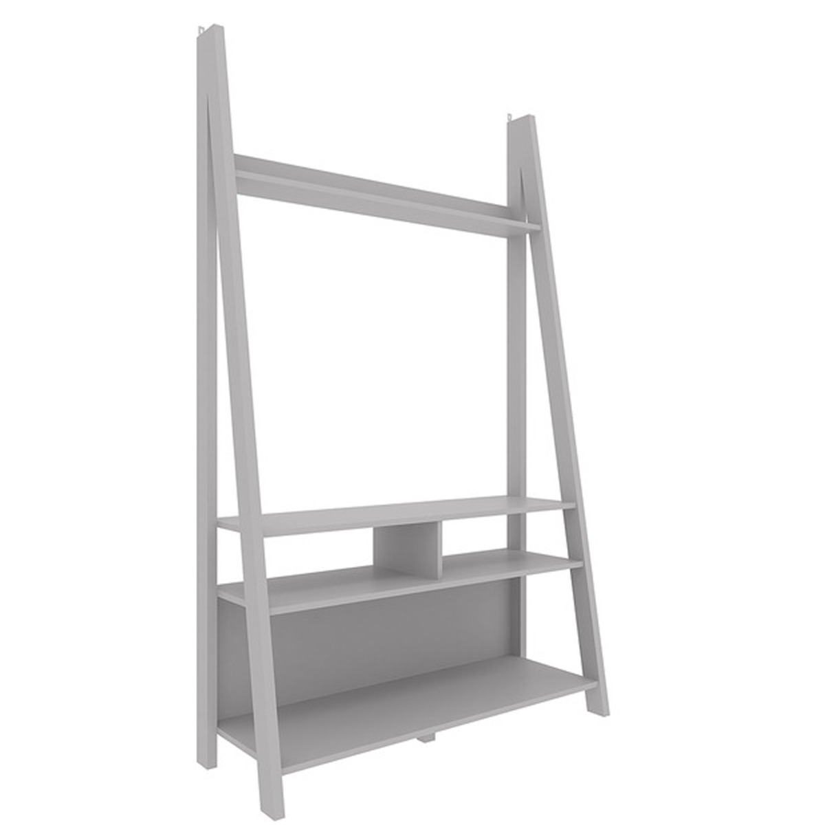 Tiva Ladder Style Tv Stand Unit with 3 Shelves - Grey - Leeds Plywood