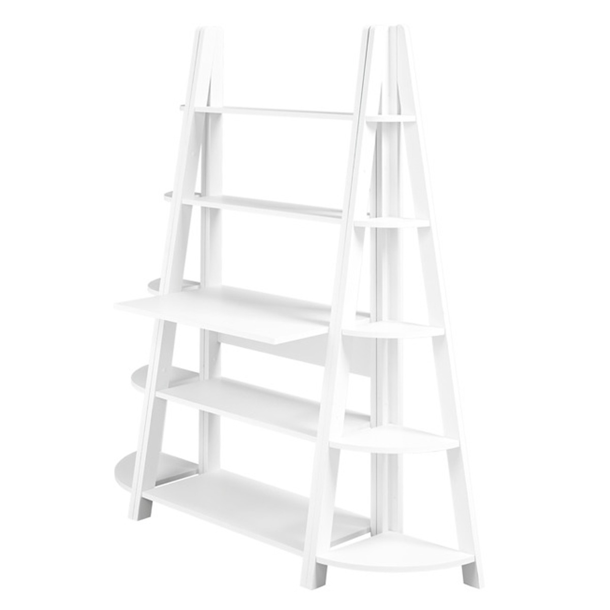 Tiva Ladder Style 3 Tier Desk - White - Leeds Plywood