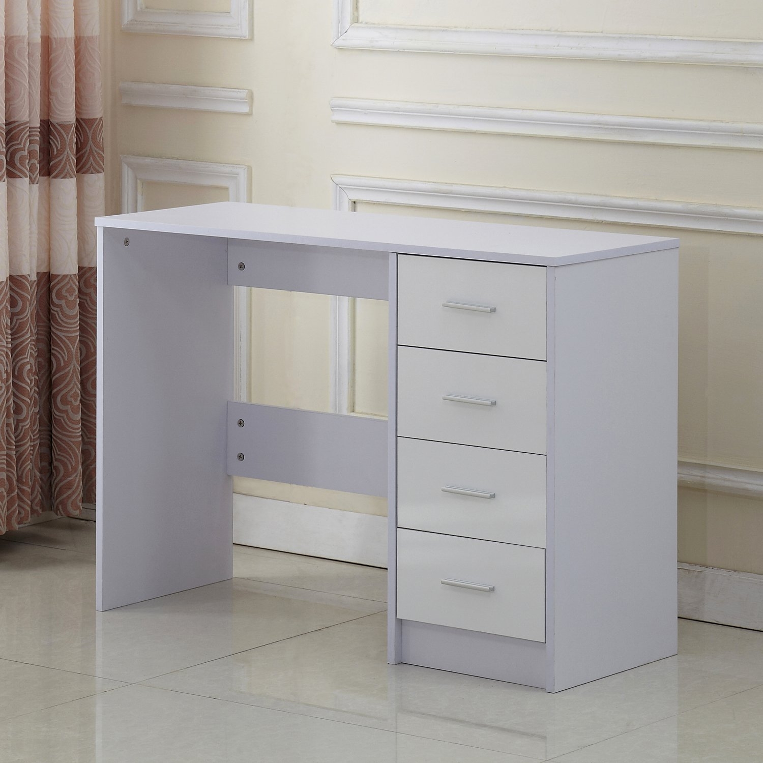4-Drawer High Gloss Vanity Dressing Table Desk - Home Deals