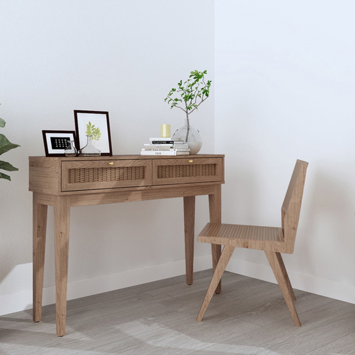 Dressing Table - BORDEAUX 2 Drawer Dresser Oak 110.2cm - Leeds Plywood