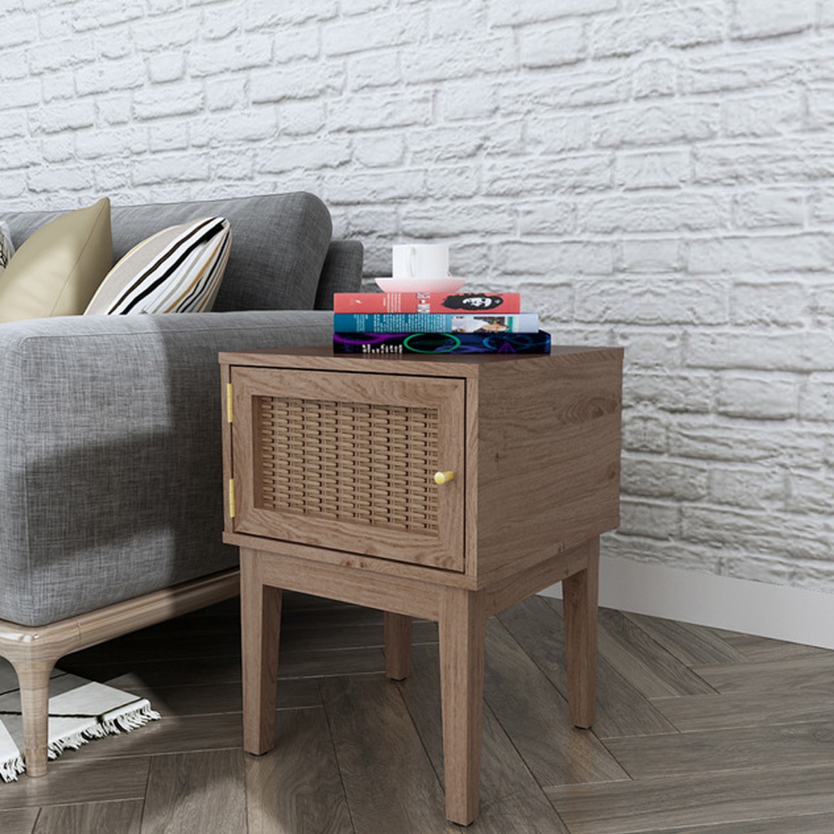 Bordeaux Wooden Framed Lamp Table - Oak - Leeds Plywood