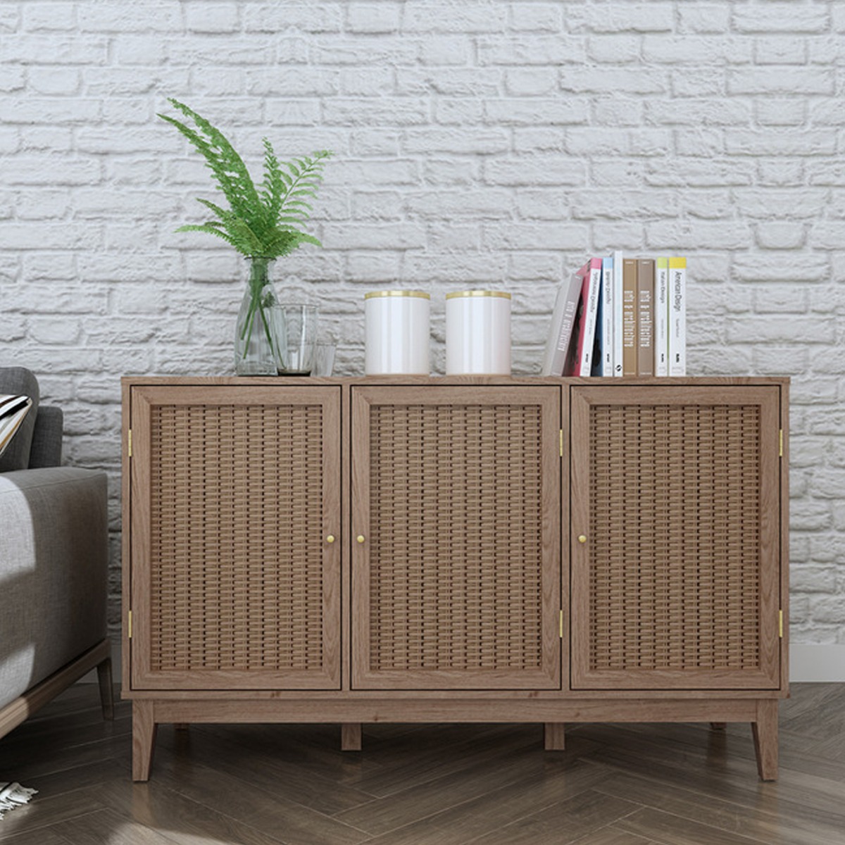 Bordeaux Wooden Framed 3 Door Large Sideboard - Oak - Leeds Plywood