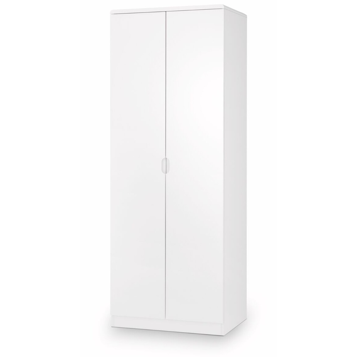 Wardrobe - MONTROSE 2 Door Wardrobe White High Gloss 74cm - JB Collections