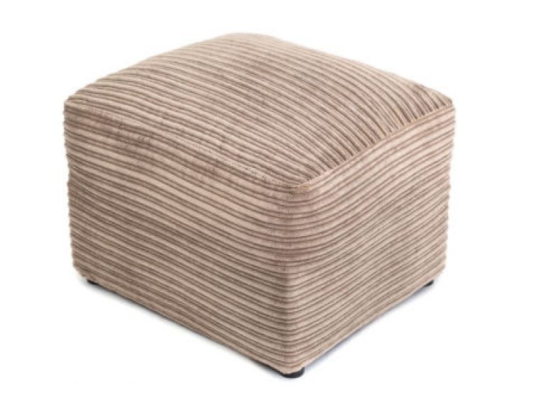 PORTO Jumbo Cord Footstool - Brown - Interior Masters