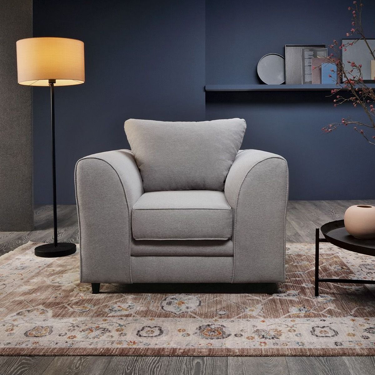 Darcie Armchair - Light Grey - Moonlight Interiors