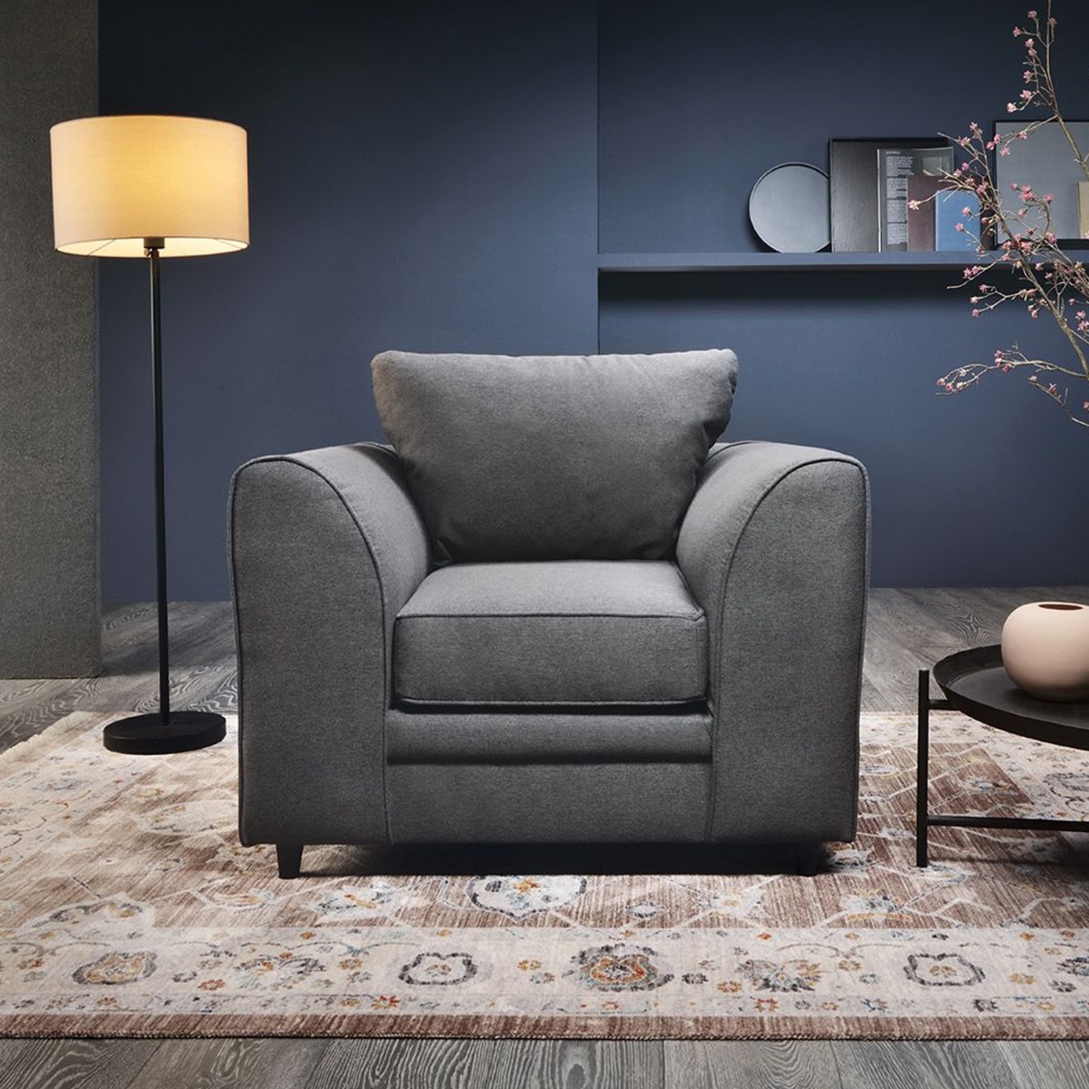Darcie Armchair - Dark Gray - Moonlight Interiors