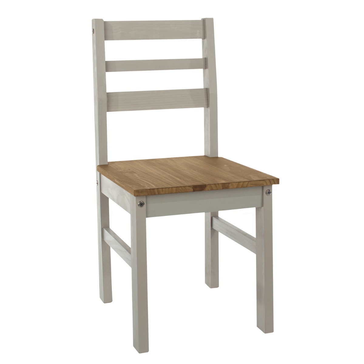 Set of 2 Linea Ladder Back Dining Chair - Grey - Colton & Sawyer