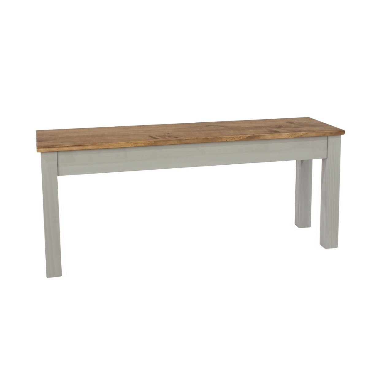 Simple Design Linea Wooden Large Bench - Grey - Colton & Sawyer