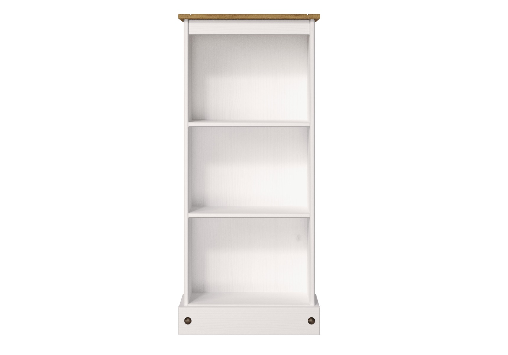 Classic Design Antique Wax Low Narrow Bookcase - White - Colton & Sawyer