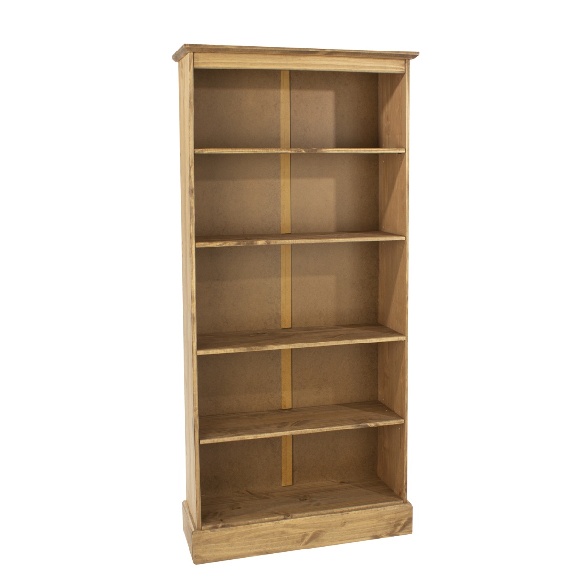 Classic Country Style Open Shelf Bookcase - Pine - Colton & Sawyer