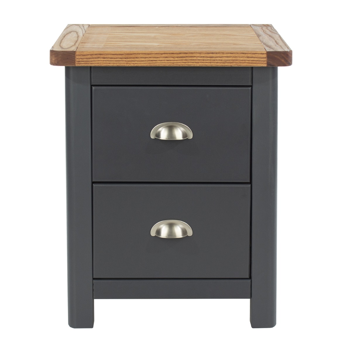 Bedside Table - ANTIQUE 2 Drawer Nightstand Blue 45cm - Colton & Sawyer