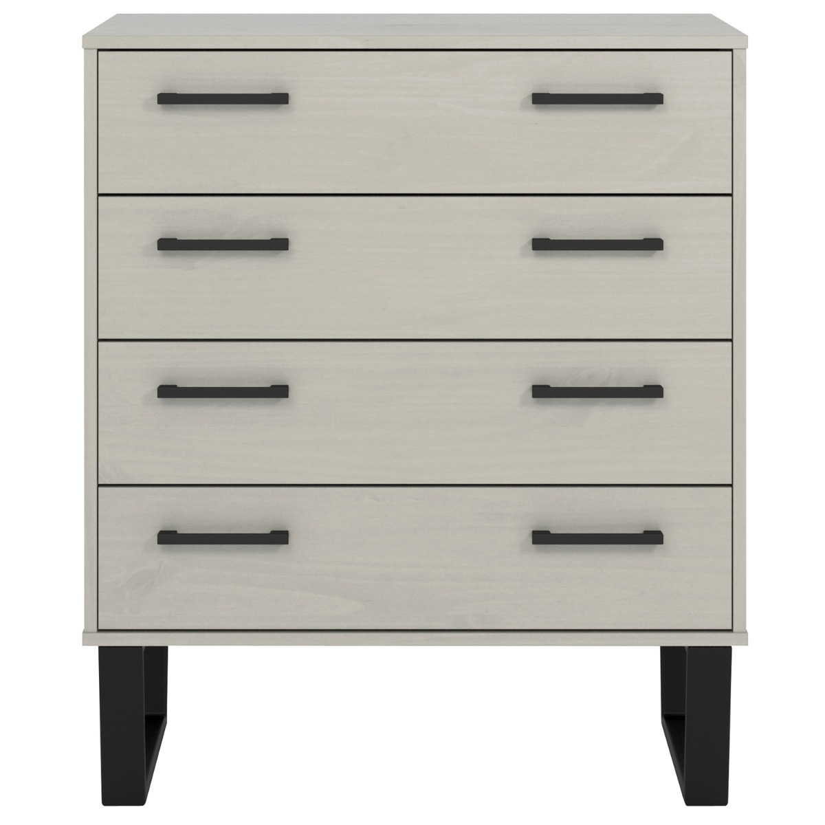 TEWKESBURY Grey Chest of Drawers - Medium-sized, 4 Drawers - Colton & Sawyer