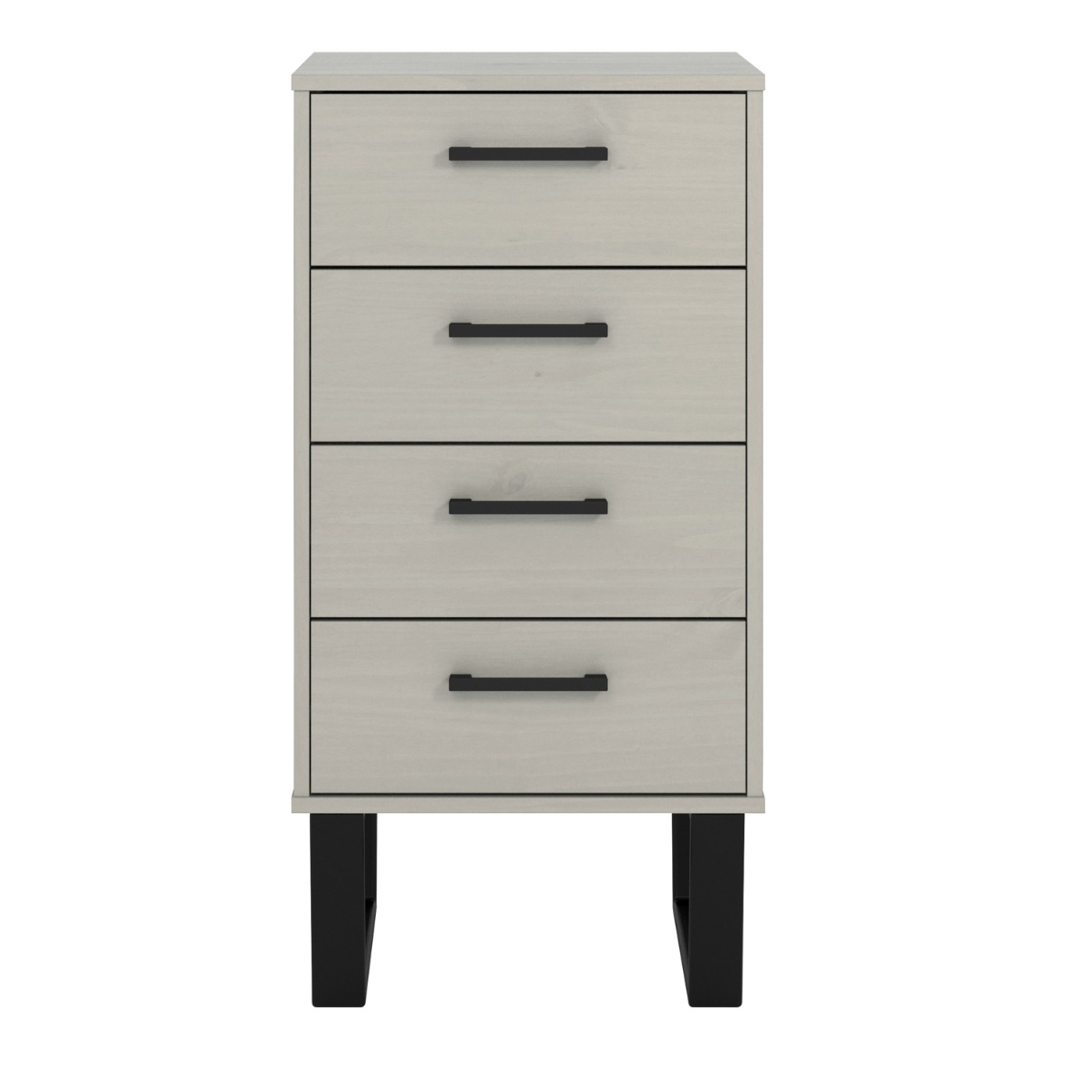 TEWKESBURY Grey Chest of Drawers - Tallboy, Small-sized, 4 Drawers - Colton & Sawyer