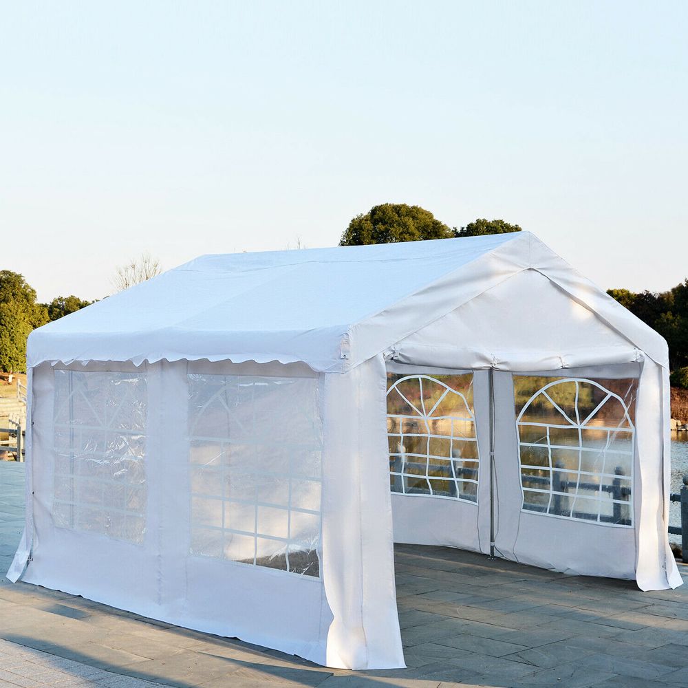 Marquee Garden Party Tent 4m - White - Gardens Direct