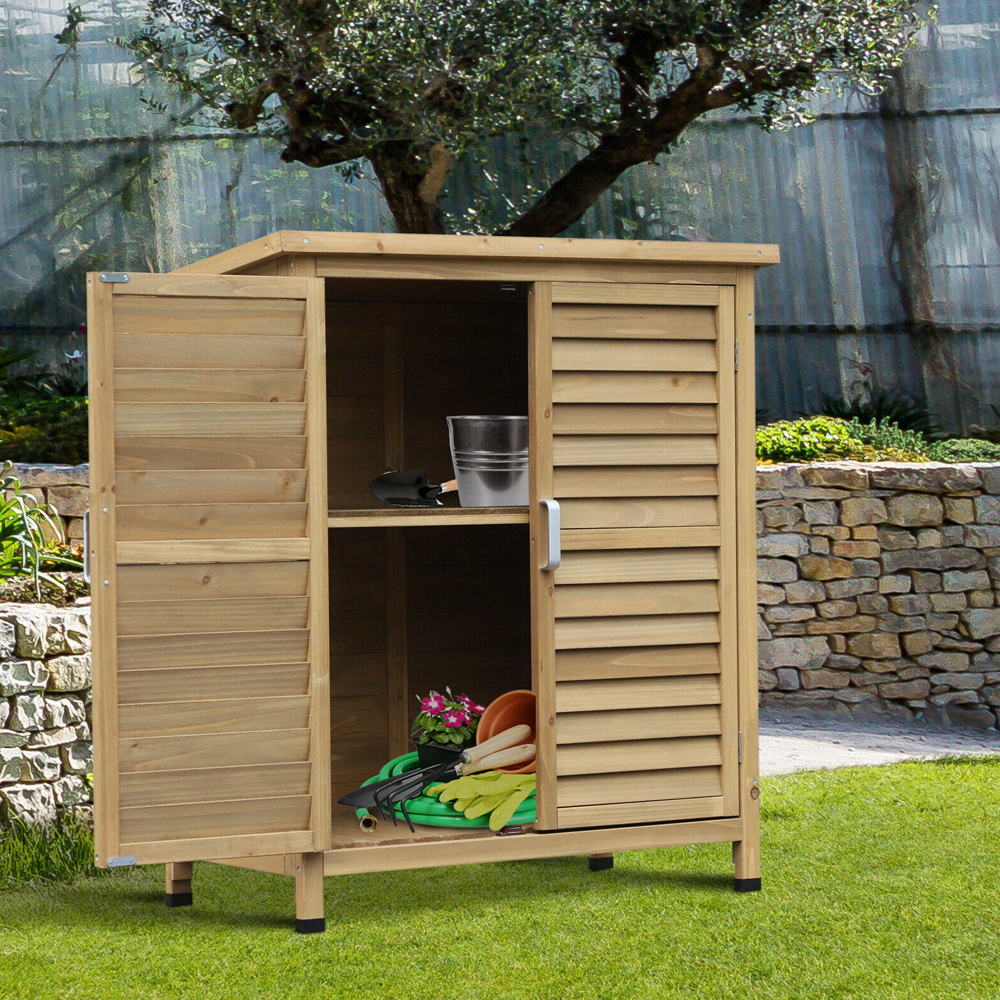 Wooden Sturdy Cabinet Garden Storage - Gardens Direct