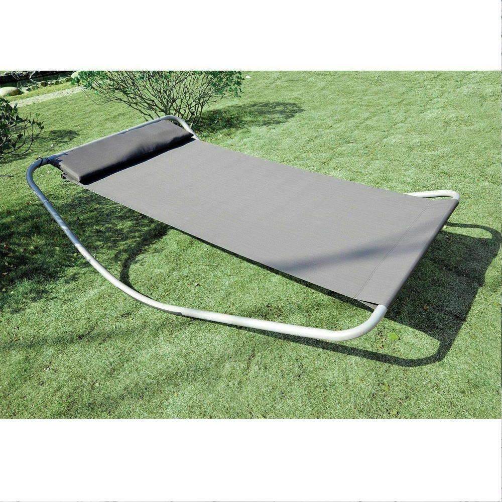 Rocking Textilene Hammock Bed - Grey - Gardens Direct