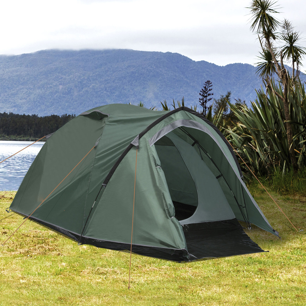 Hiking Camping Tent - Green - Gardens Direct