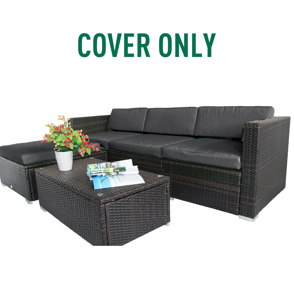 Rattan Furniture Cushion Cover - Dark Grey - Gardens Direct