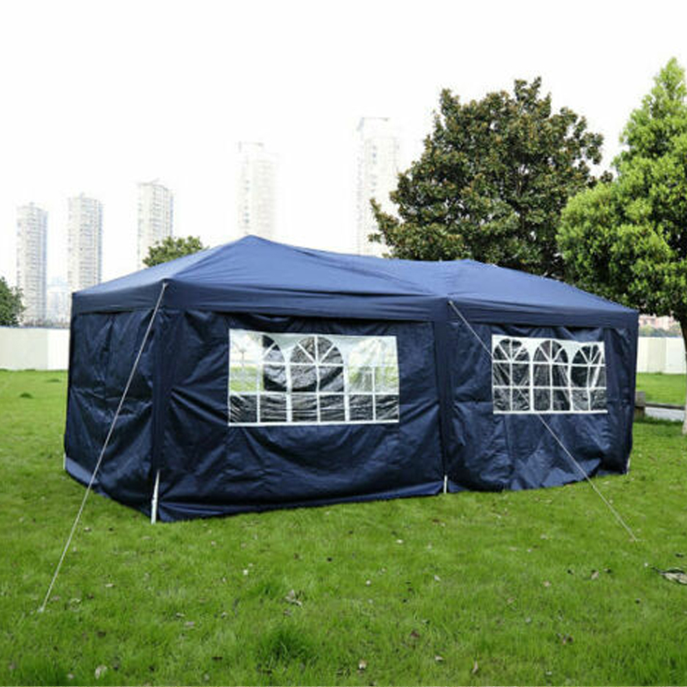 Marquee Pop Up Party Tent with Storage Bag Blue Colour - 6Mx3M - Gardens Direct