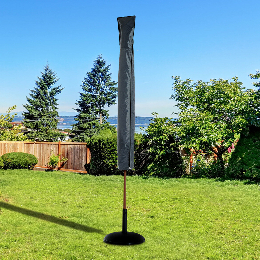 Waterproof Garden Parasol Cover - Grey - Gardens Direct