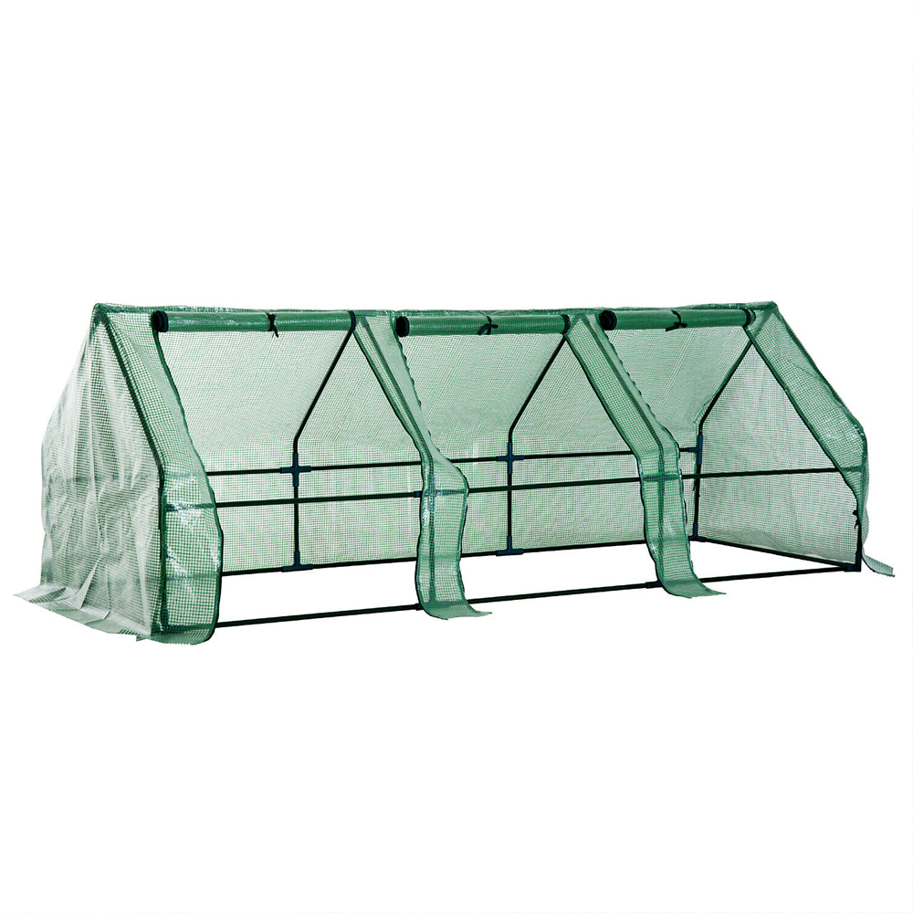 Steel Frame Steeple Polytunnel Greenhouse - Gardens Direct