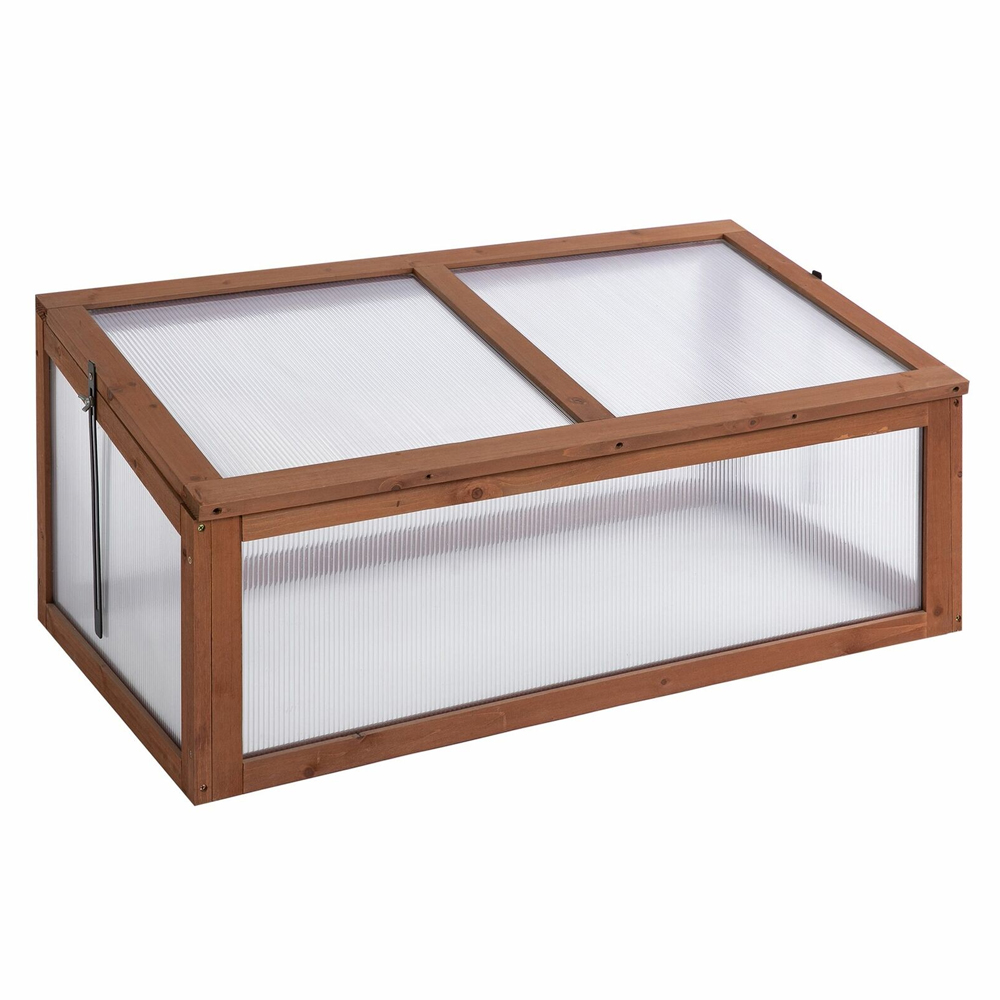 Wooden Effect PC Board Cold Frame - Gardens Direct
