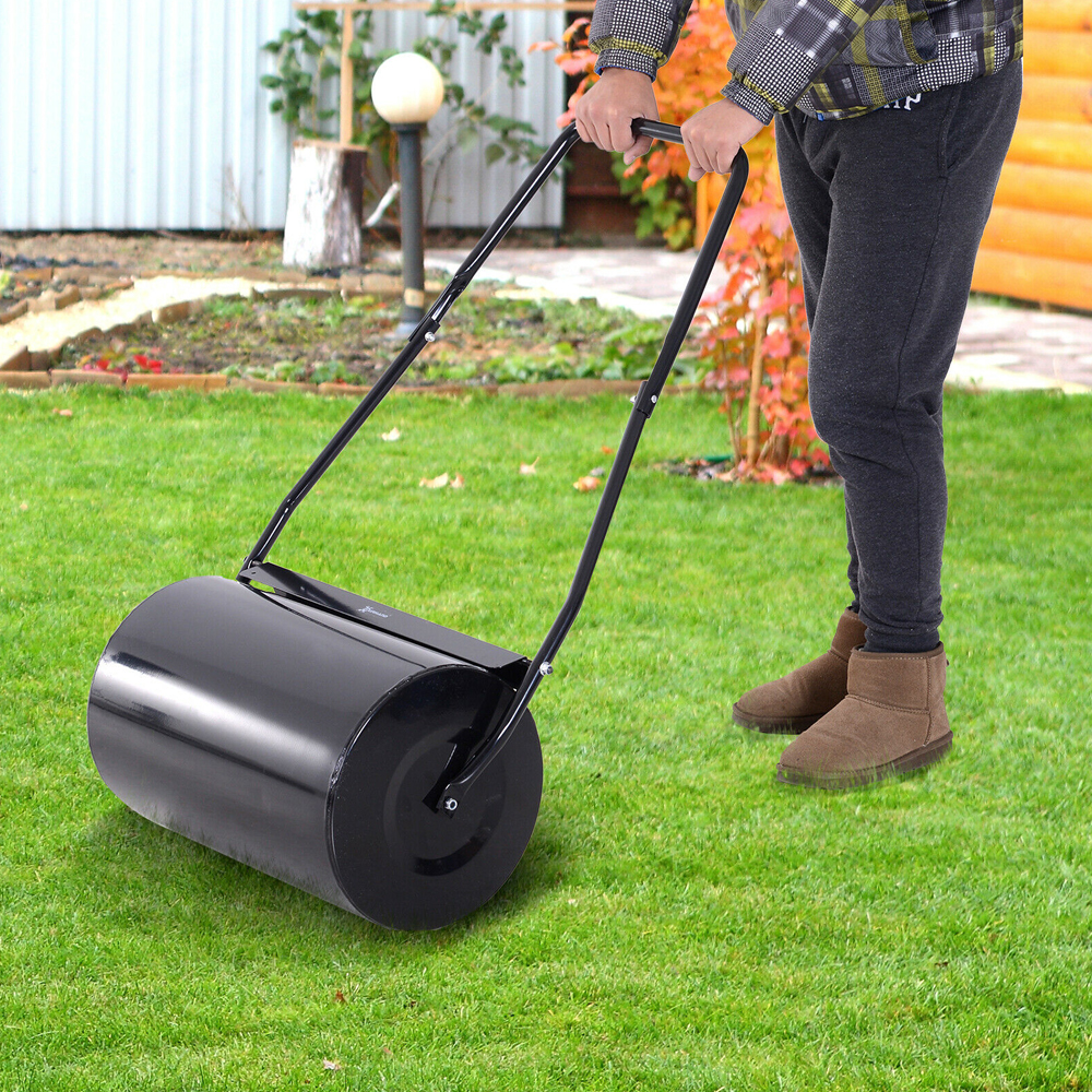 Steel Push Grass Lawn Mower Filled With Water And Sand - 38L - Gardens Direct