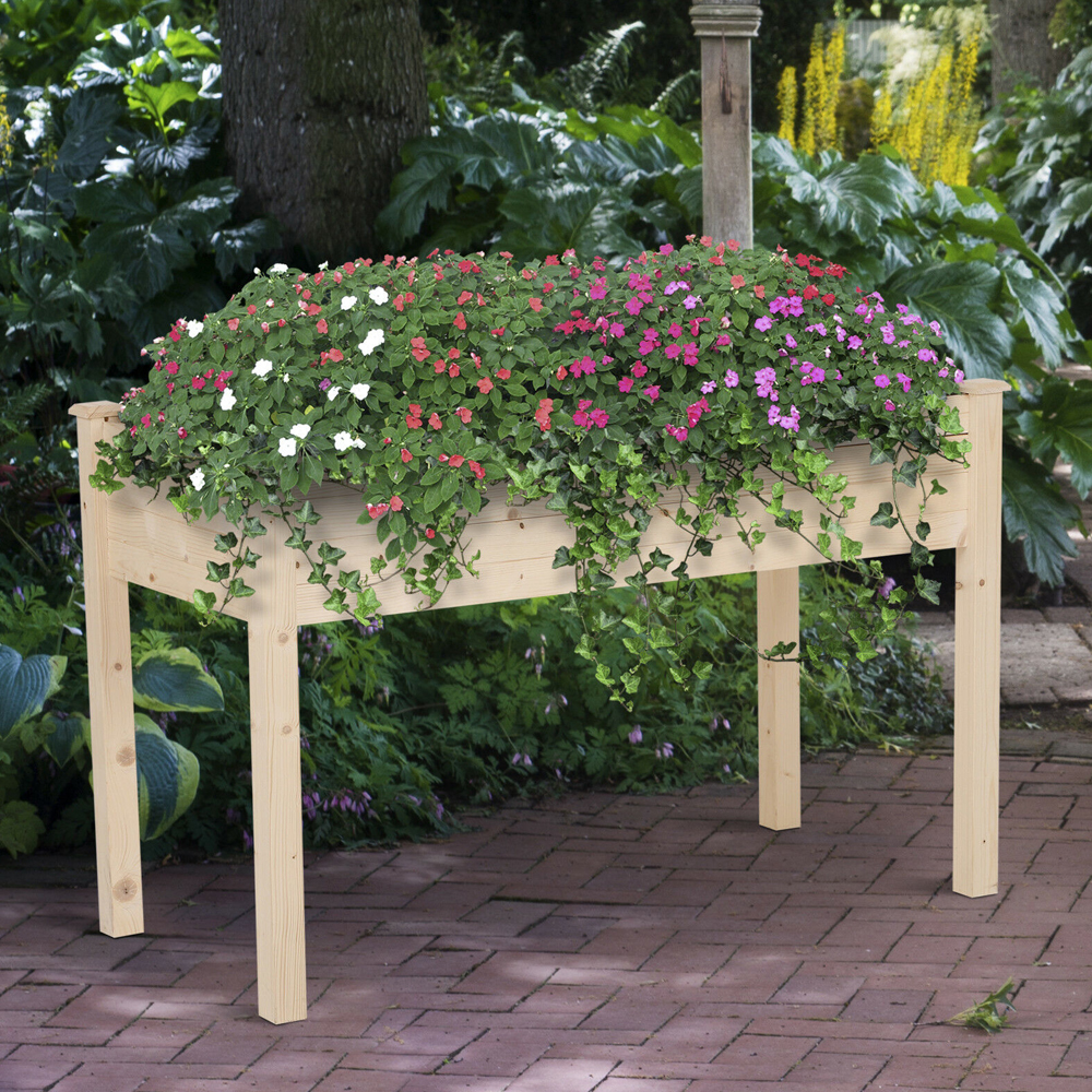 Wooden Effect Garden Raised Bed - Gardens Direct