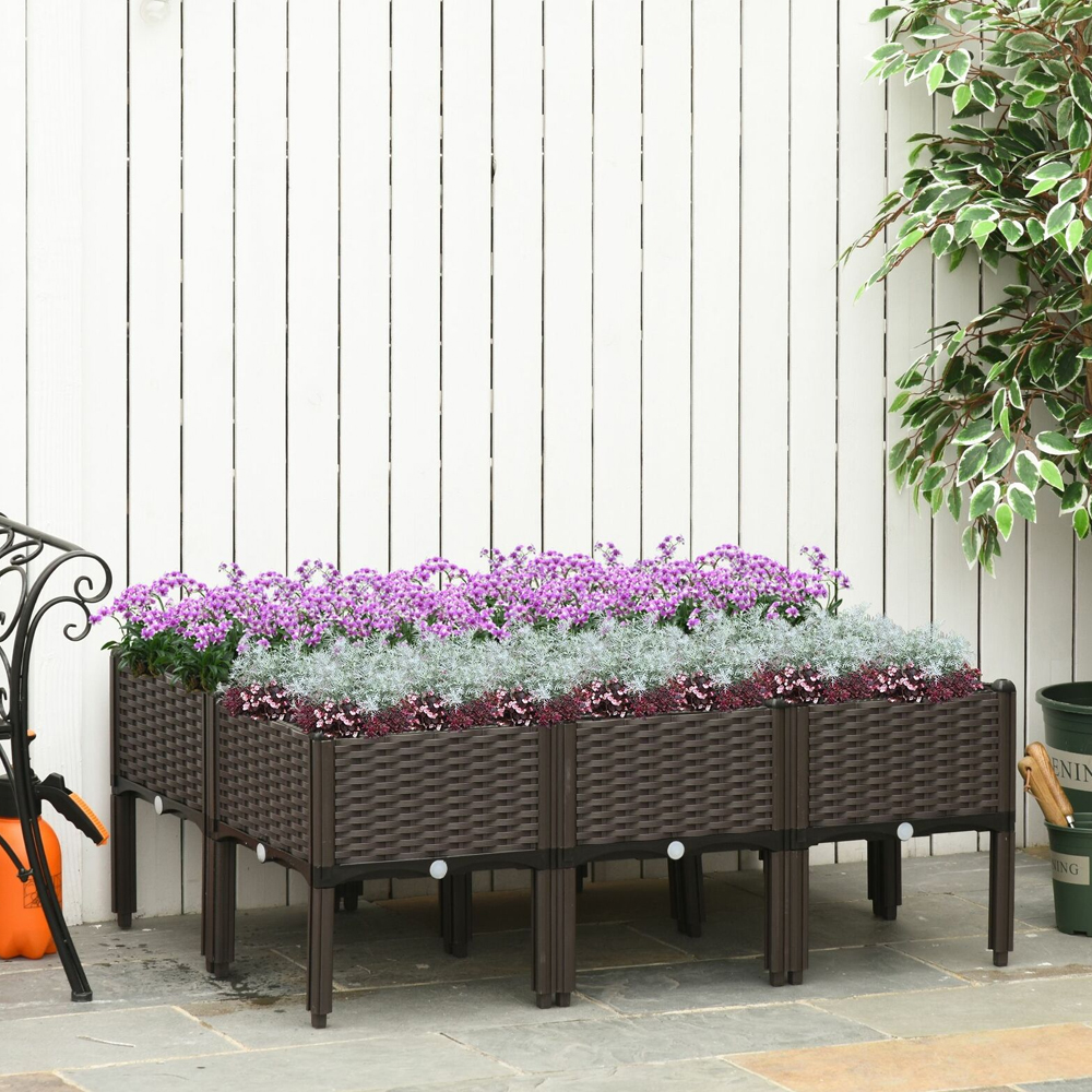 6-piece Lightweight Raised Bed with Drainage Holes - Gardens Direct