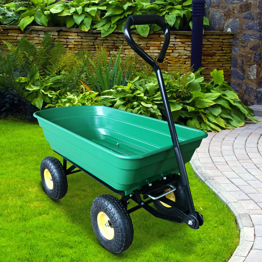 Garden Cart Trolley With Handle 75L - Gardens Direct