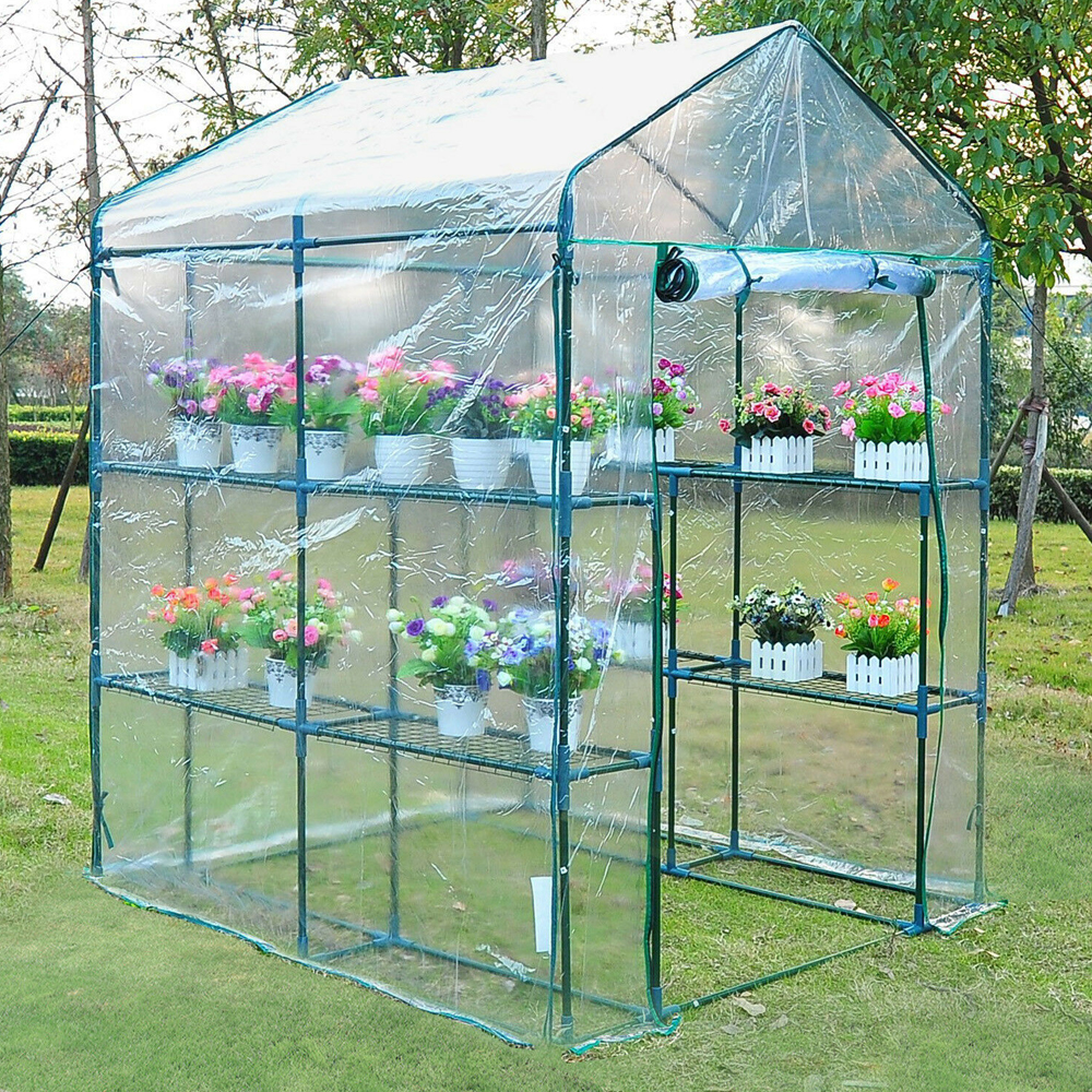 Large Plant Grow Walk In Polytunnel - 1.43Lx1.43Wx1.95H M - Gardens Direct