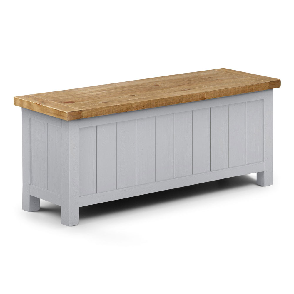 ASPEN STORAGE BENCH - GREY WASH - JB Collections