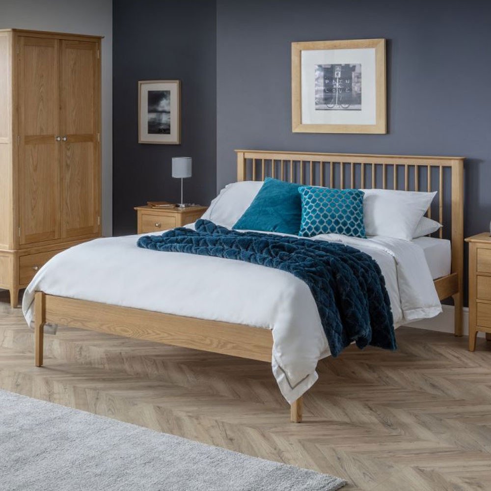 Cotswold Wooden Bed Frame Double Size - Oak - JB Collections