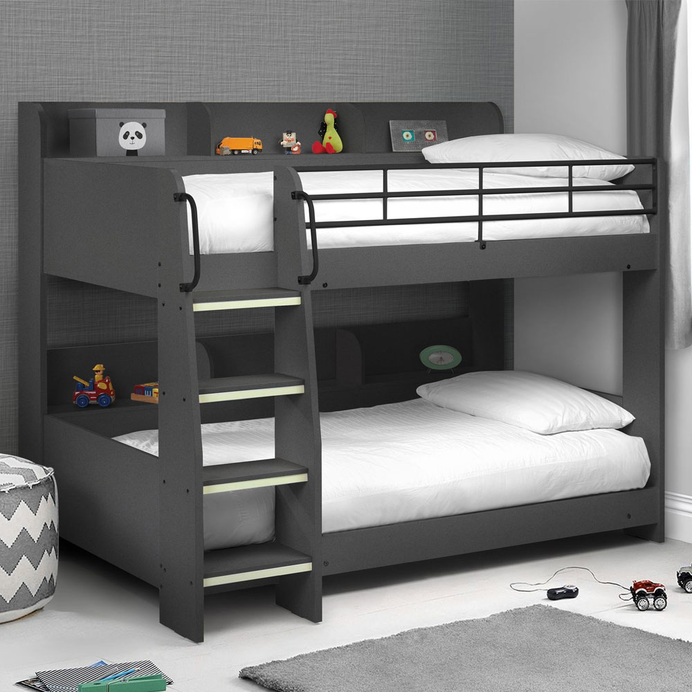 Domino Modern Design Bunk Bed – Anthracite Colour - JB Collections