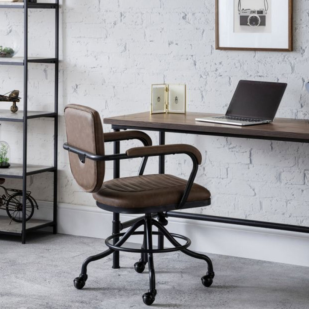 Gehry Modern Office Swivel Chair - Brown & Black - JB Collections