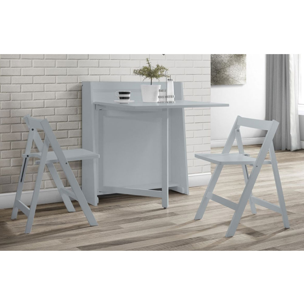 Helsinki Compact Folding Dining Set - Light Grey - JB Collections