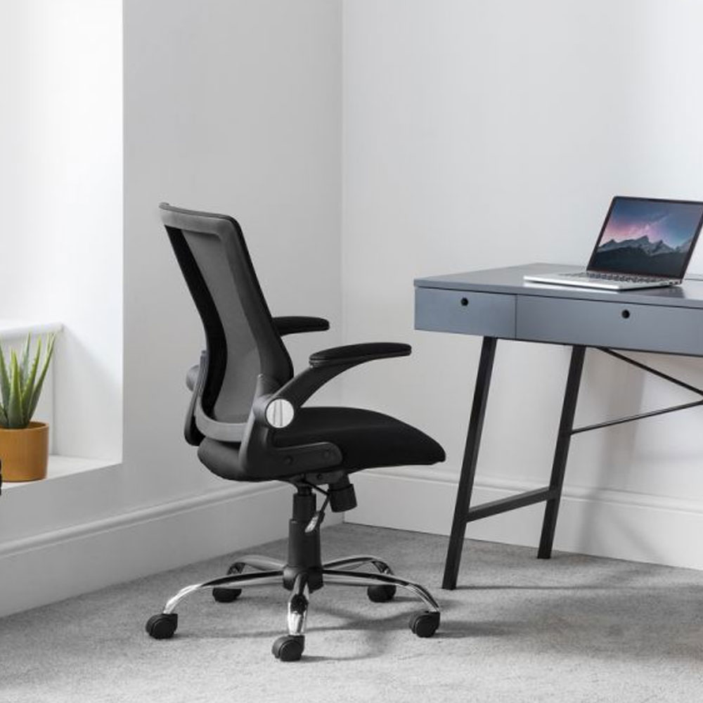 Imola Breathable Mesh Fabric Swivel Office Chair - Black - JB Collections
