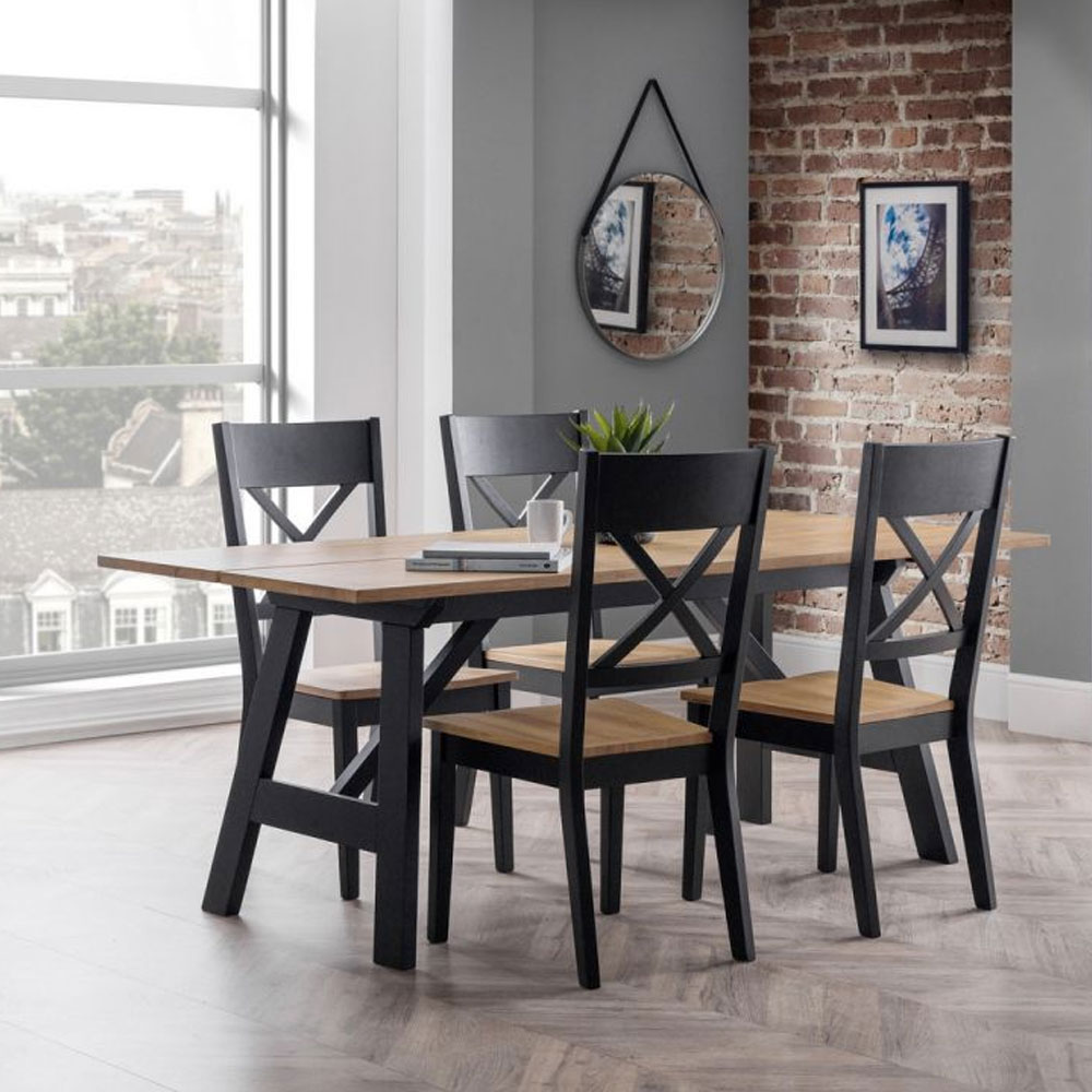 Hockley Trestle Style Legs Dining Table - Oak - JB Collections
