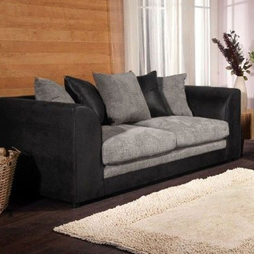 Benson 3 Seater Sofa - Black and Grey - Home Done