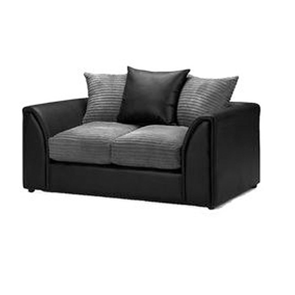 Benson 2 Seater Sofa - Black and Grey - Home Done