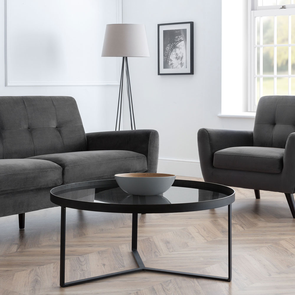 Loft Smoked Glass Coffee Table - JB Collections