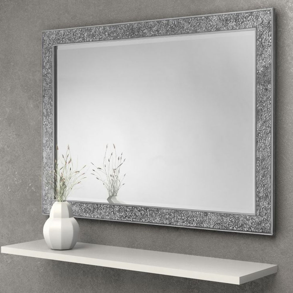 Staccato Classic Design Fragment Frame Wall Mirror - Silver - JB Collections