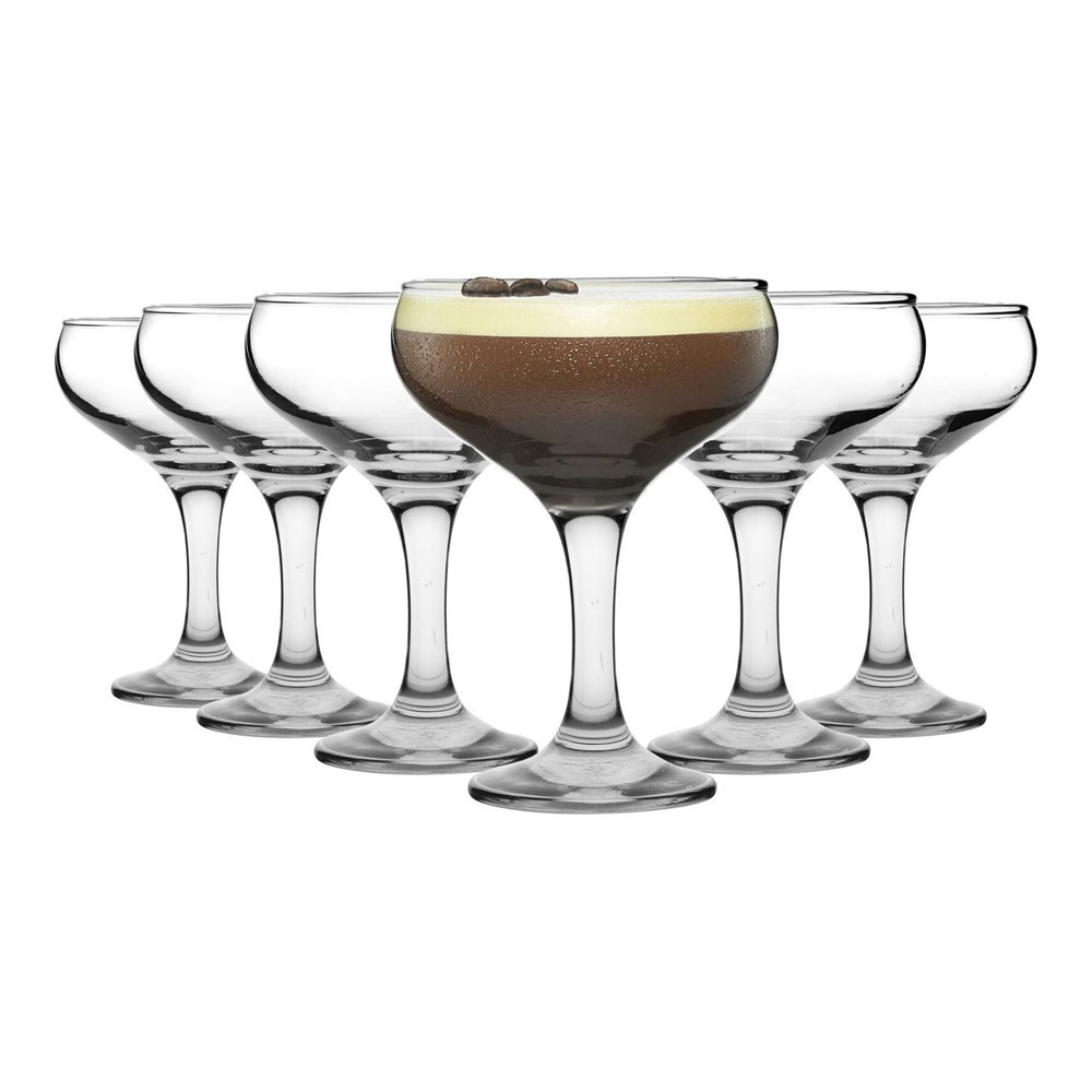Espresso Martini Cocktail Glasses 6pc Set - Bedroom & More