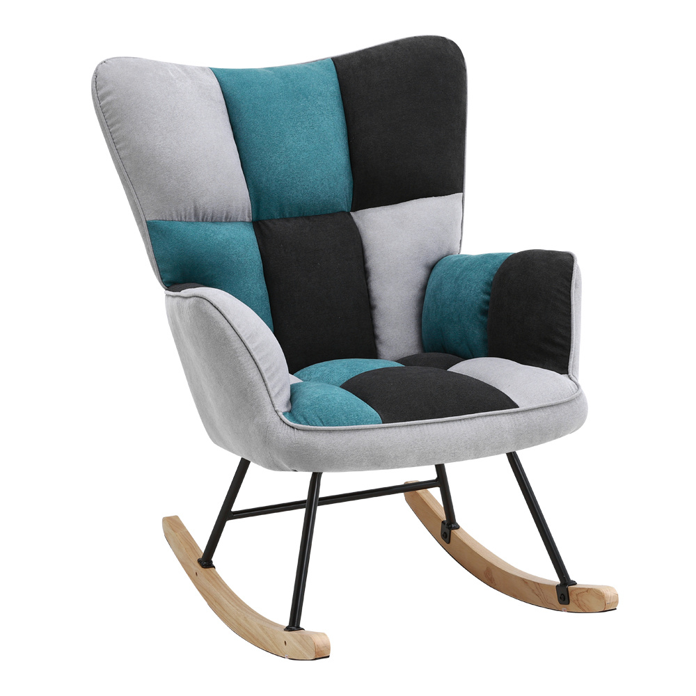 Mix Colours Tufted Upholstered Rocking Chair - Daily Deals