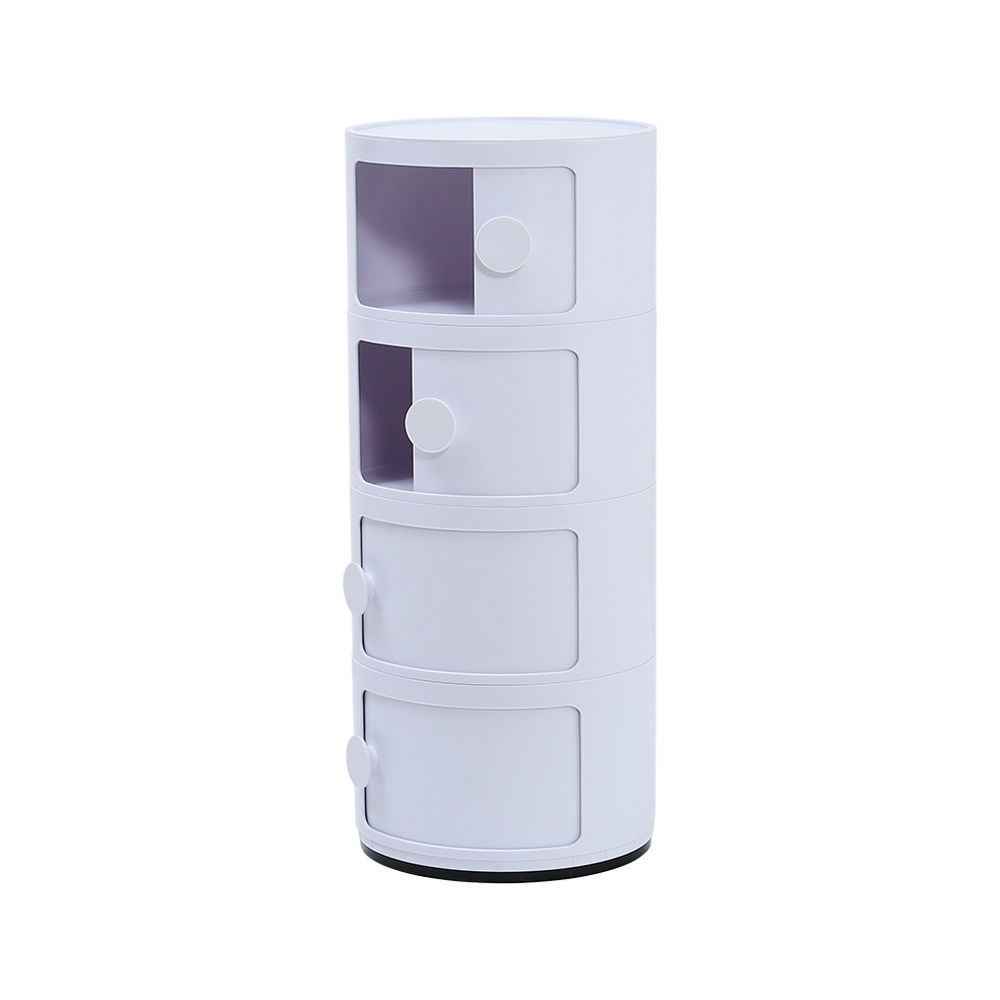 Whire 2ft H Round 4 Tier Drawer Storage Unit Organizer - Daily Deals