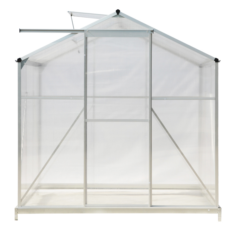 Aluminium Hobby Greenhouse with Base 6' ¡Á 6' ft, Sliver - Daily Deals