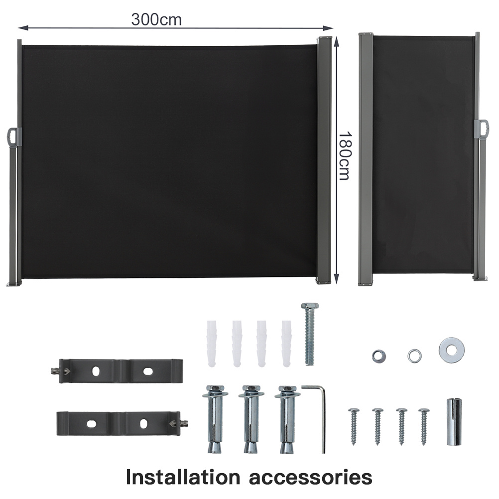 Outdoor Retractable Privacy Side Awning - Daily Deals