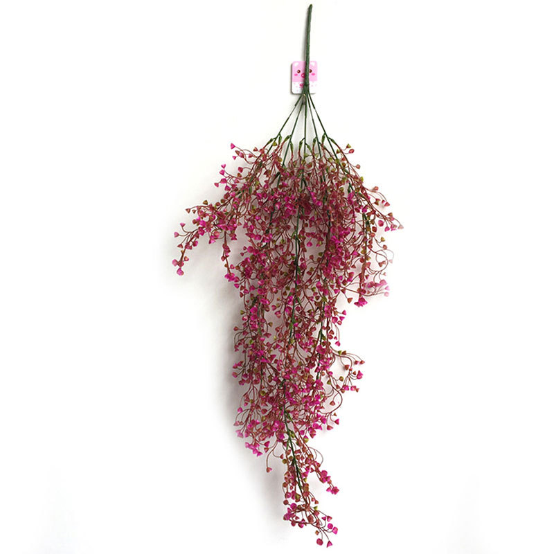 Hanging Ivy Plants Wall Decor Artificial Floral Vines For Party-Red - Daily Deals