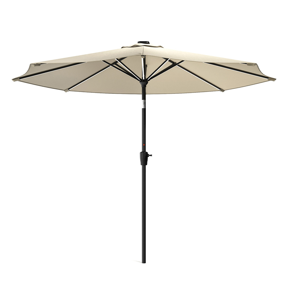 Beige 3M Lighted Market Sunbrella Umbrella - Daily Deals