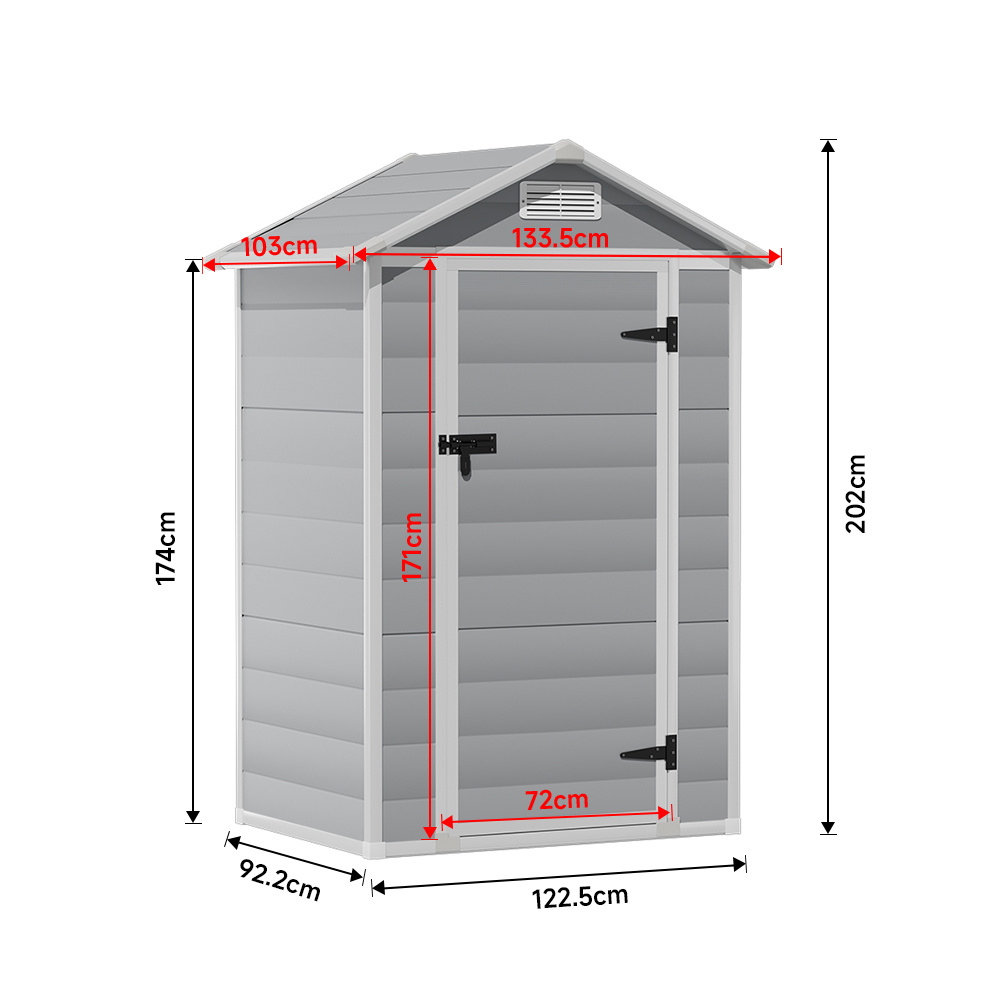 Oasis Garden Plastic Storage Shed with Lockable Hinged Door - Daily Deals